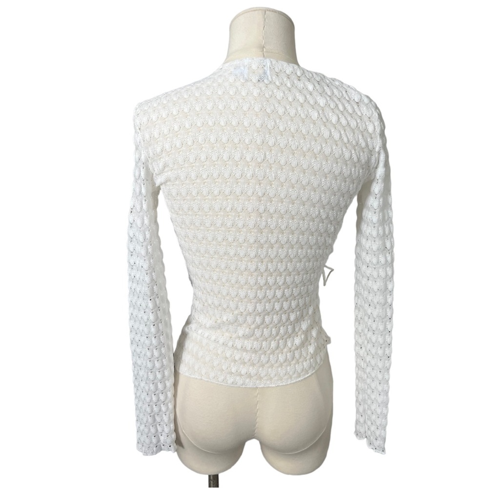 Princess Polly Carisha Lace Long Sleeve Top White 4 - Picture 3 of 5